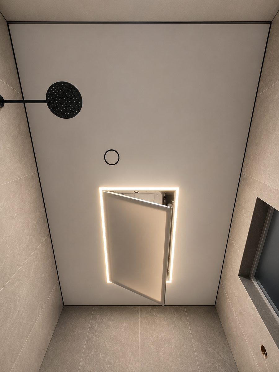 Световой люк Ceilma с включённой подсветкой по периметру